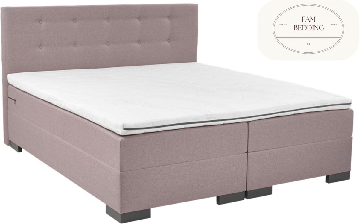 2 Persoons Boxspringset Milou Roze 120x200