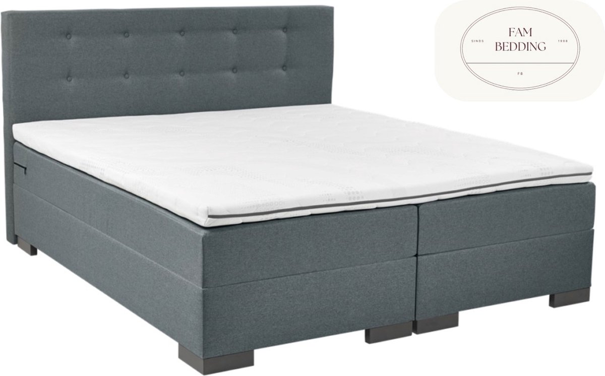 2 Persoons Boxspringset Milou Antraciet 160x200