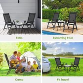 Chaise de jardin de Luxe en aluminium à dossier haut, chaise pliante de camping réglable en 7 directions