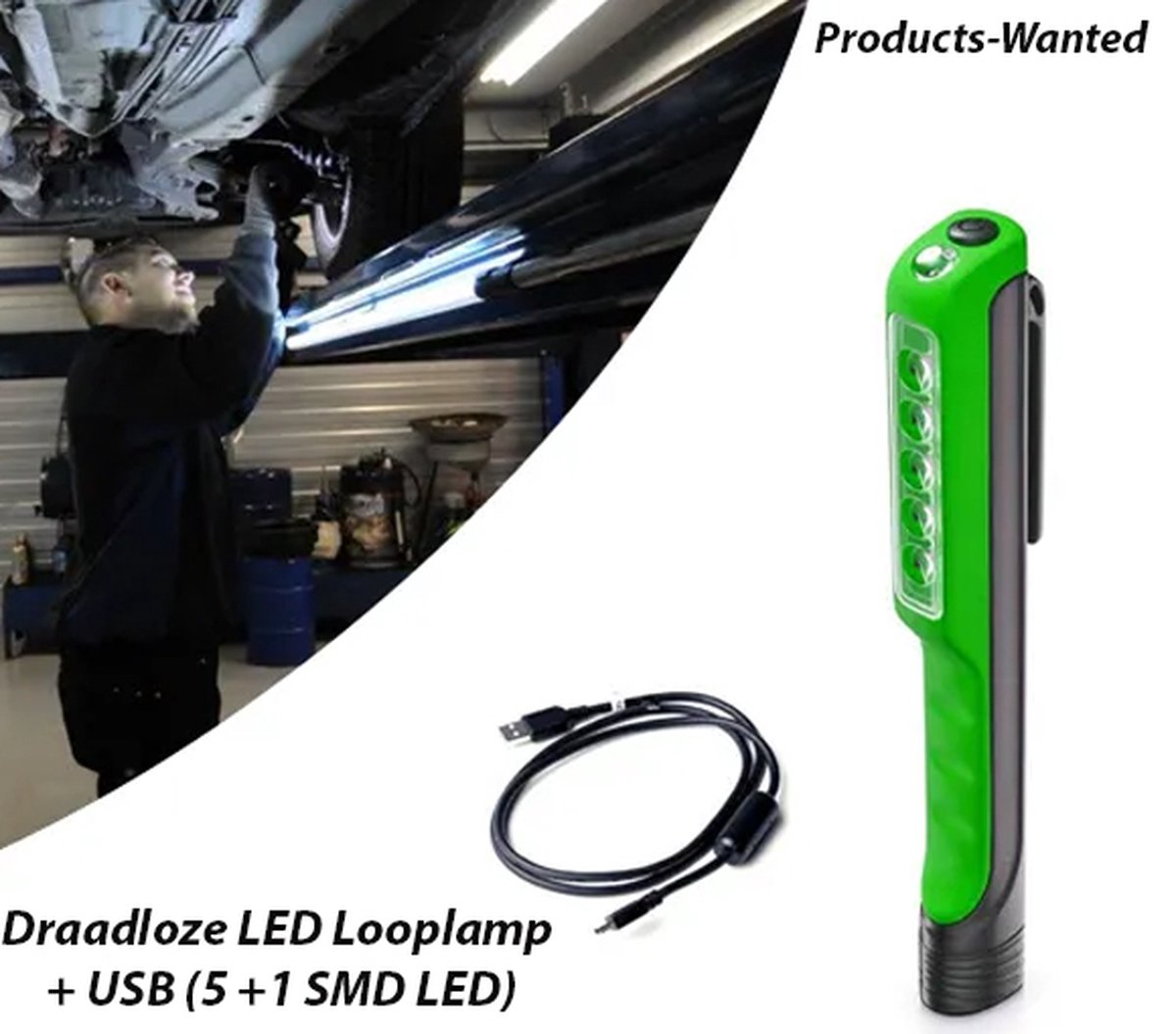 Draadloze LED Looplamp + USB (5 +1 SMD LED) | bol.com