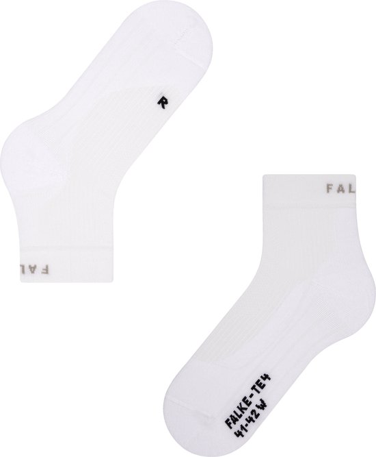 Wit Falke sportsok, R-markering zichtbaar.