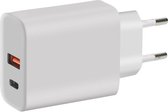 Mobiparts - Universele QC Snellader 45W - USB-C - Geschikt voor o.a. Apple iPhone en Samsung - Wit