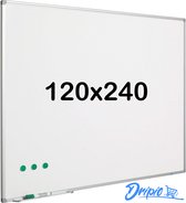 Whiteboard geëmailleerd staal - Wit - Magnetisch - 120x240 cm - Dripio