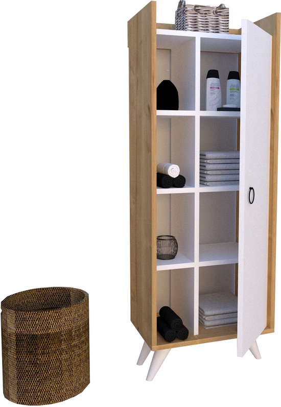 Hanah Home Stijlvolle tv-standaard, zwart en wit, 120 cm x 44,6 cm x 47