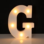 Lichtgevende Letter G - 22 cm - Wit - LED