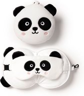Relaxeazzz Panda Rond Reiskussen & Slaapmasker