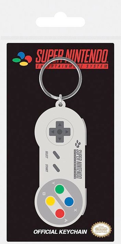 Sleutelhanger - Nintendo: SNES controller - rubber - metalen ring