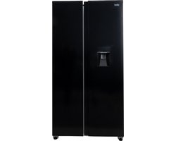 Bella BSBS-455.1WBE - Amerikaanse koelkast - Waterdispenser - Display - Zwart