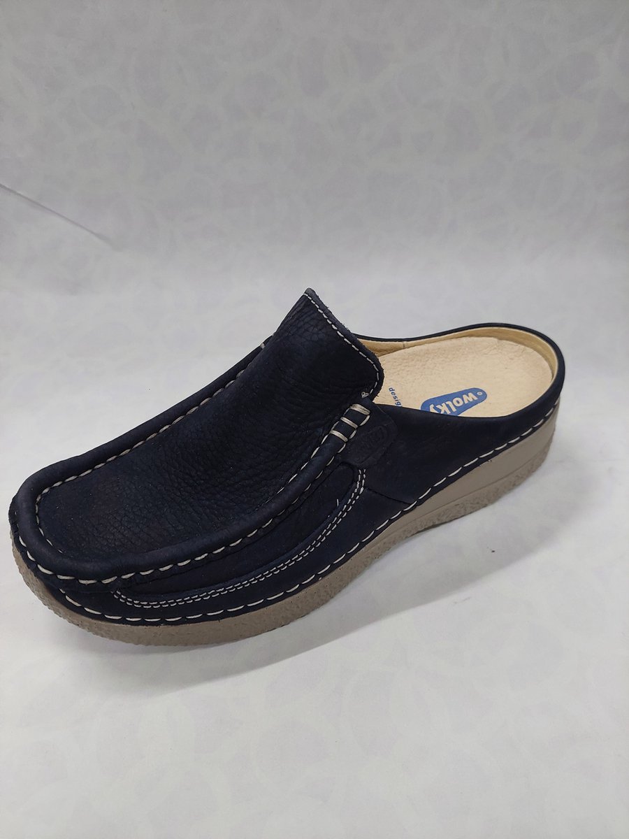WOLKY 6202 / Roll - Slide / slippers / donkerblauw / maat 37 | bol.com