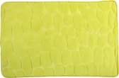 MSV Badkamerkleedje/badmat tapijt - kiezel motief - vloermat - appelgroen - 50 x 80 cm - laagpolig