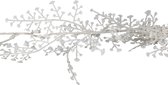 Guirlande/guirlande à paillettes pour sapin de Noël Cosy at Home - 2x - blanc - 180 cm