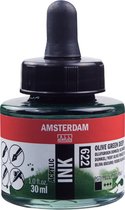 Amsterdam Acrylic Ink Fles 30 ml Olijfgroen Donker 622