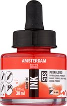 Amsterdam Acrylic Ink Fles 30 ml Pyrrolerood 315