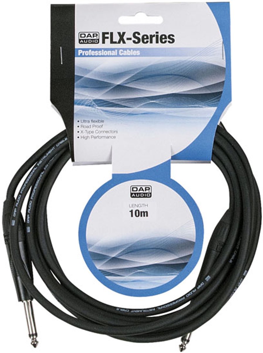 DAP FLX05 signaalkabel 6.3 mm mono jack-jack 10 meter