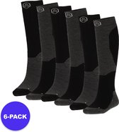 Apollo (Sports) - Skisokken Unisex - Black Design - Maat 39/42 - 6-Pack - Voordeelpakket