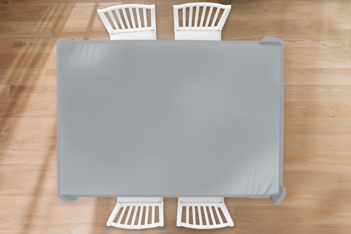 Tafelkleed - Tafellaken - 220x150 cm - Interieur - Grijs - Licht - Binnen en Buiten
