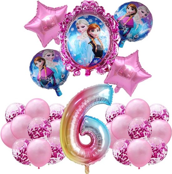 Ensemble de ballons - Rose - Princesse Disney Frozen - Fête Ballon