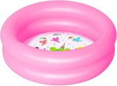 Bestway - Piscine Opblaasbaar pour bébé - PVC - Easy Inflate - Rose - 21 litres - 61 cm de diamètre - Piscine pour tout-petits - Convient pour balcon et Jardin