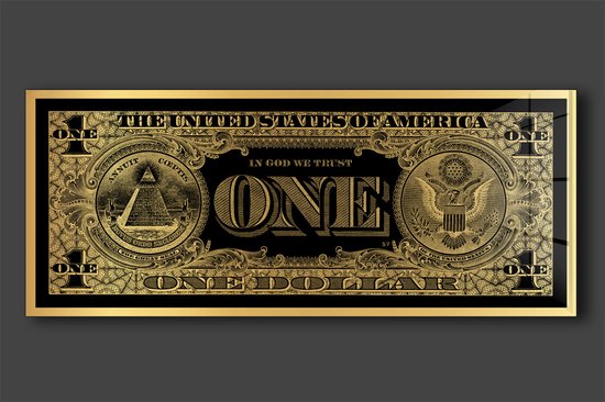 Dollar One peinture sur plexiglas