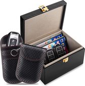 Faraday Box - Premium - Autosleutel - Black - Autosleutel Rfid - Antidiefstal - Keyless Entry Hoesje - 2 Stuks - Beschermhoes Autosleutel