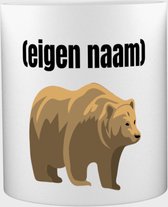 Akyol - grote beer met eigen naam Mok met opdruk - beer - beren liefhebbers - mok met eigen naam - iemand die houdt van beren - verjaardag - cadeau - kado - 350 ML inhoud