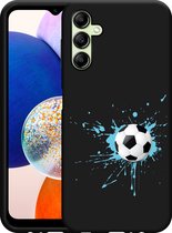 Cazy Hoesje Zwart geschikt voor Samsung Galaxy A14 4G/5G Soccer Ball