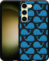 Cazy Hoesje Zwart geschikt voor Samsung Galaxy S23 Whales