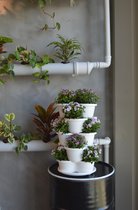 VERTICALE TUIN - Perfect voor het voorjaar - Plantentoren - Plantenbakken voor Binnen en Buiten - Bloempotten - 5 Lagen, Stapelbaar, Plek voor 15 Planten - Moestuin