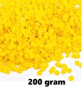 200 gram confetti rond 1cm geel - papier - Thema feest festival party verjaardag
