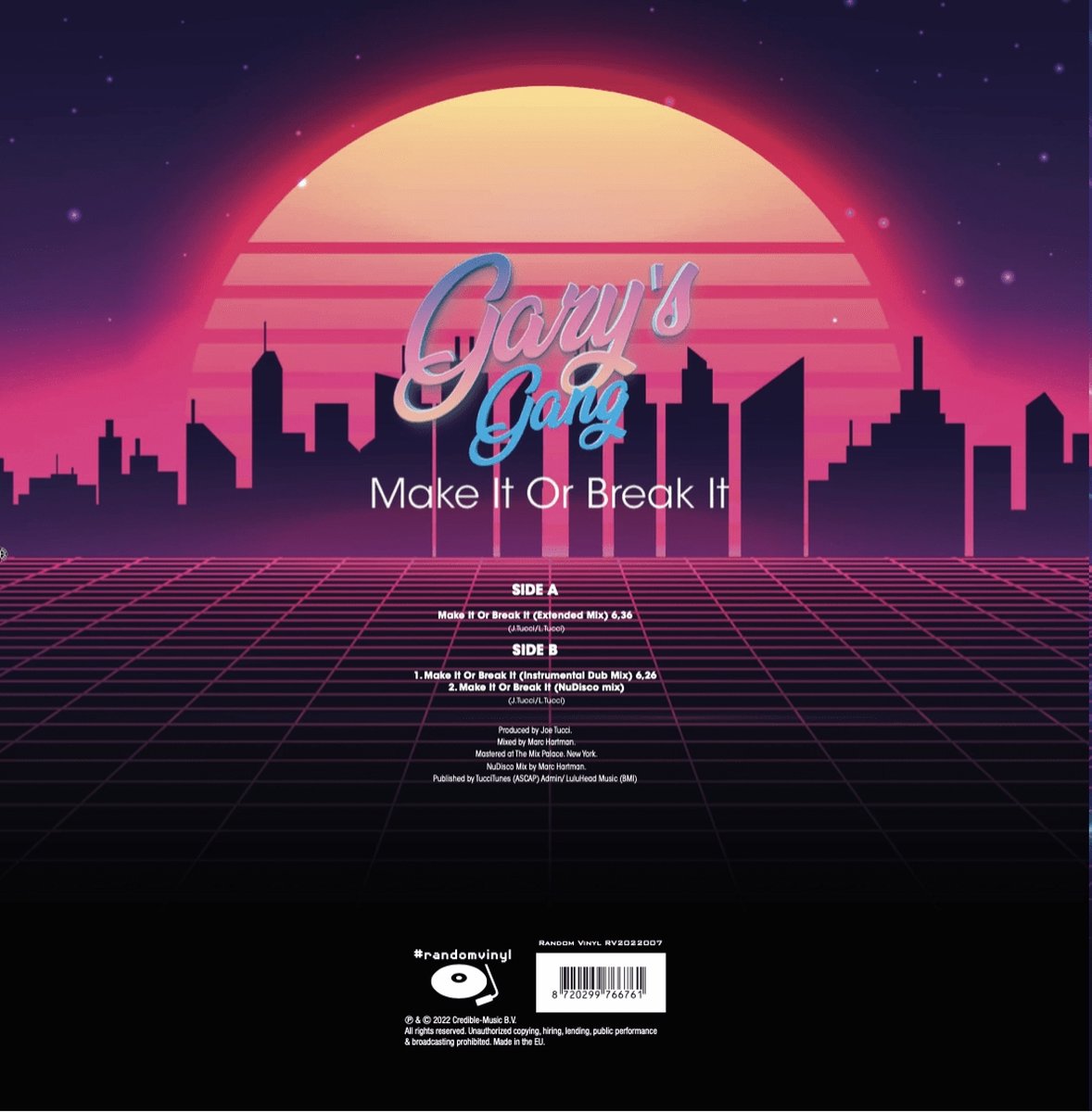 Gary's Gang - Make It Or Break It 12 inch Vinyl Maxi Single