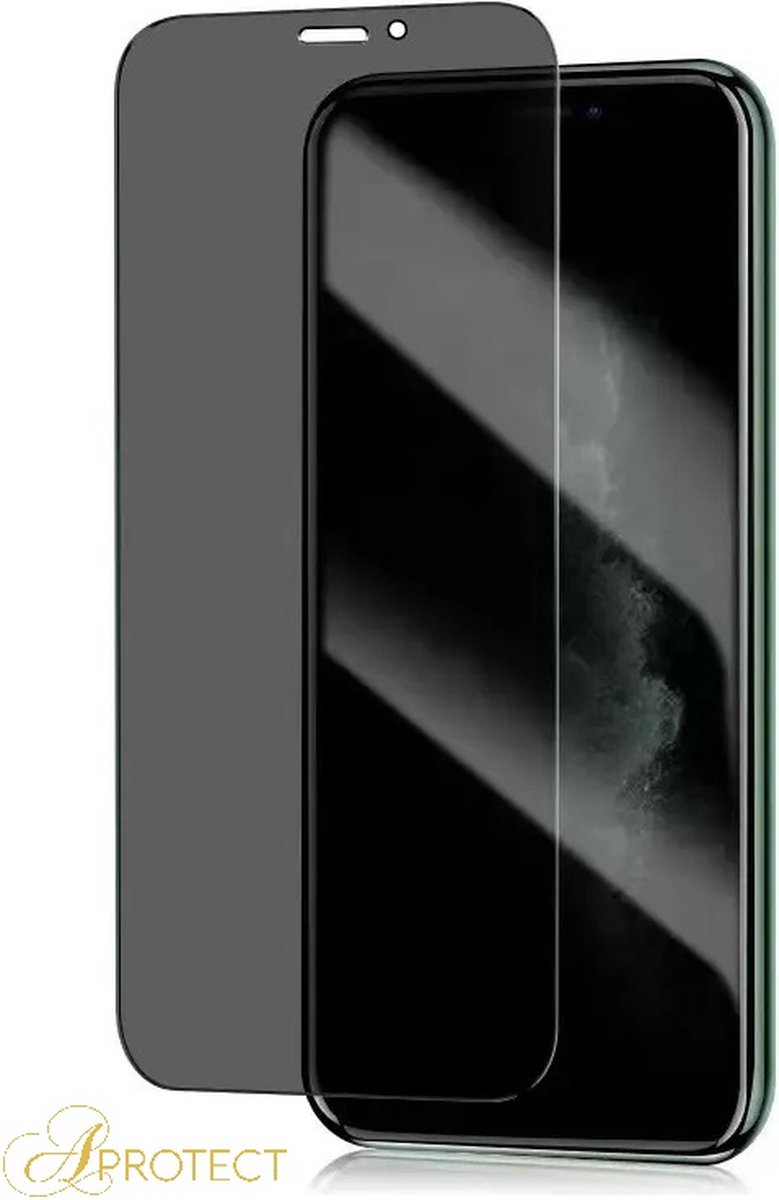 APROTECT® - Privacy screenprotector geschikt voor Apple iPhone 11 Pro - Tempered glass - Geschikt voor iPhone 11 Pro - Screen protector