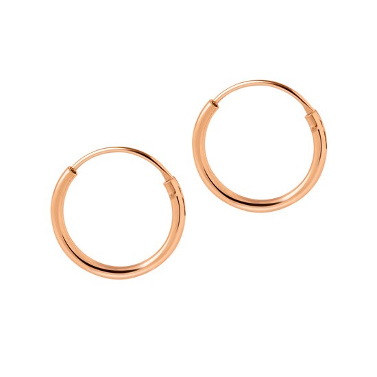 Pink Rosé Plated Hoops 12MM 1,2MM