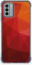 Shockproof Case geschikt voor Nokia G22 Polygon Red