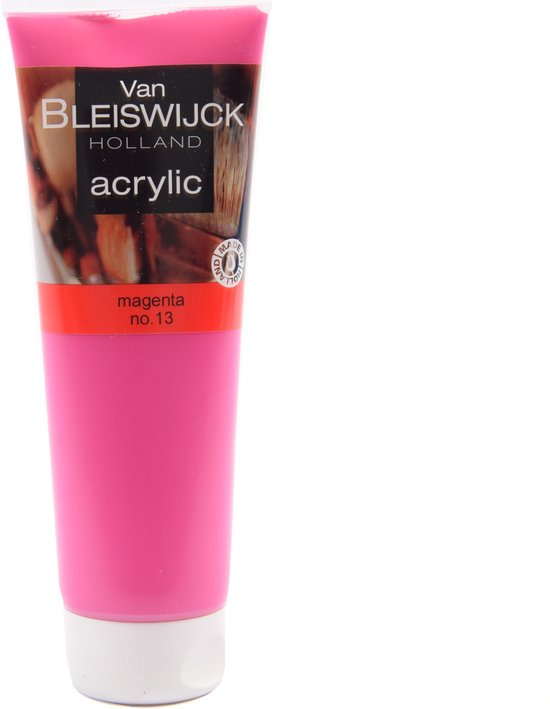 Foto: Acrylic verf 250 ml watervaste verf acrylicverf magenta nummer 13