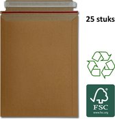 PostMate enveloppen - 25 stevige FSC-gecertificeerde kartonnen brievenbus enveloppen met plak- en scheurstrip A4 + - 254 x 343mm - 25 stuks per verpakking - brievenbusformaat