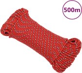 vidaXL - Boottouw - 3 - mm - 500 - m - polypropeen - rood