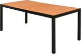 vidaXL Table de jardin 185x90x74 cm aluminium et marron HKC