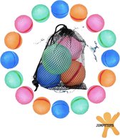 JUMPYTOYS Ballons d'eau rechargeables - Ballons d'eau auto-obturants écologiques - Ballons d'eau de haute qualité - Boule à eau - Jeux d'eau - 6 pièces - Jouets aquatiques pour enfants - Sans produits chimiques - Tous les âges