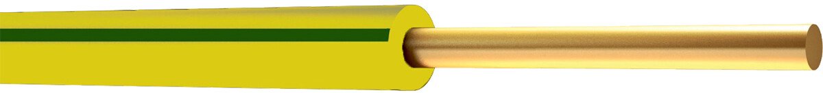 Installatiedraad - VD Draad - Aardedraad - 1.5mm - H07V-U - Geel/Groen - 100 Meter