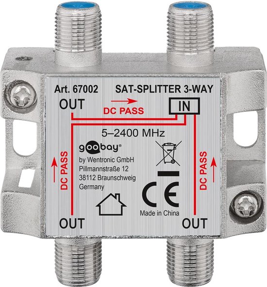 Goobay Miscelatore SAT/UHF/VHF - Unisce Segnale Satellitare E Terrestre, Schermatura 100 DB - Foto 9