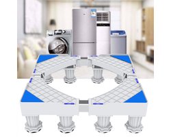 Universele Verstelbare Wasmachine Verhoger-met 8 poten - Meubelverhoger-wit