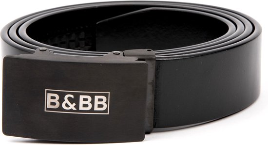 Black & Brown Belts/ 150 CM / Squared 2.0 - Black Belt XL/Automatische riem/ Automatische gesp/Leren riem/ Echt leer/ Heren riem zwart/ Dames riem zwart/ Broeksriem / Riemen / Riem /Riem heren /