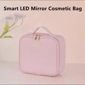 Best verkopende reismake-uptas met spiegel LED-verlichting organisator accessoire case tool case zwart roze kleur