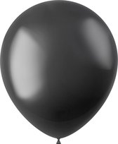 Folat - ballonnen Radiant Onyx Black Metallic 33 cm - 10 stuks