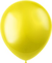 Folat - ballonnen Radiant Zesty Yellow Metallic 33 cm - 10 stuks