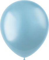 Folat - ballonnen Radiant Sky Blue Metallic 33 cm - 100 stuks