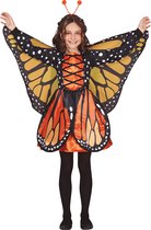 Jurk Vlinder rood/oranje 10-12 jaar