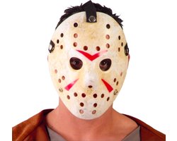 Fiestas Guirca Masker Hockey Pvc Wit/rood One-size
