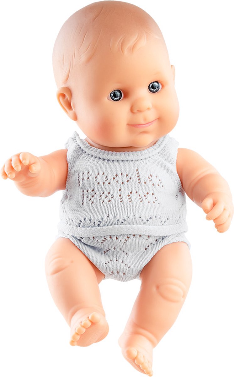 Pop Puppegie Met Blauw Ondergoed Jongen 21 cm