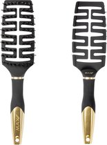 Max Pro Detangler Brush - Gold - Stijlborstel - Professionele Ontklit Haarborstel voor Alle Haartypen - Zorgt voor Glanzend, Klitvrij Resultaat